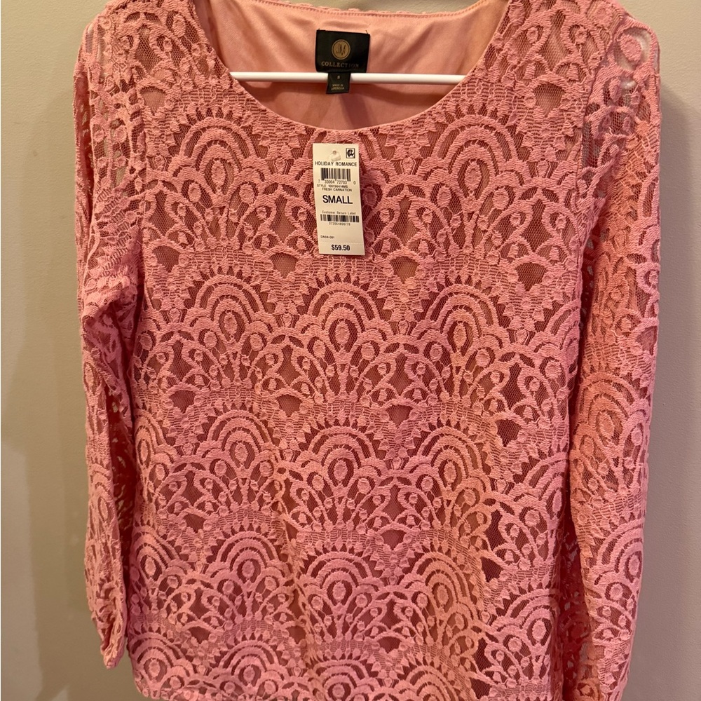 Pink Lace Women Top,